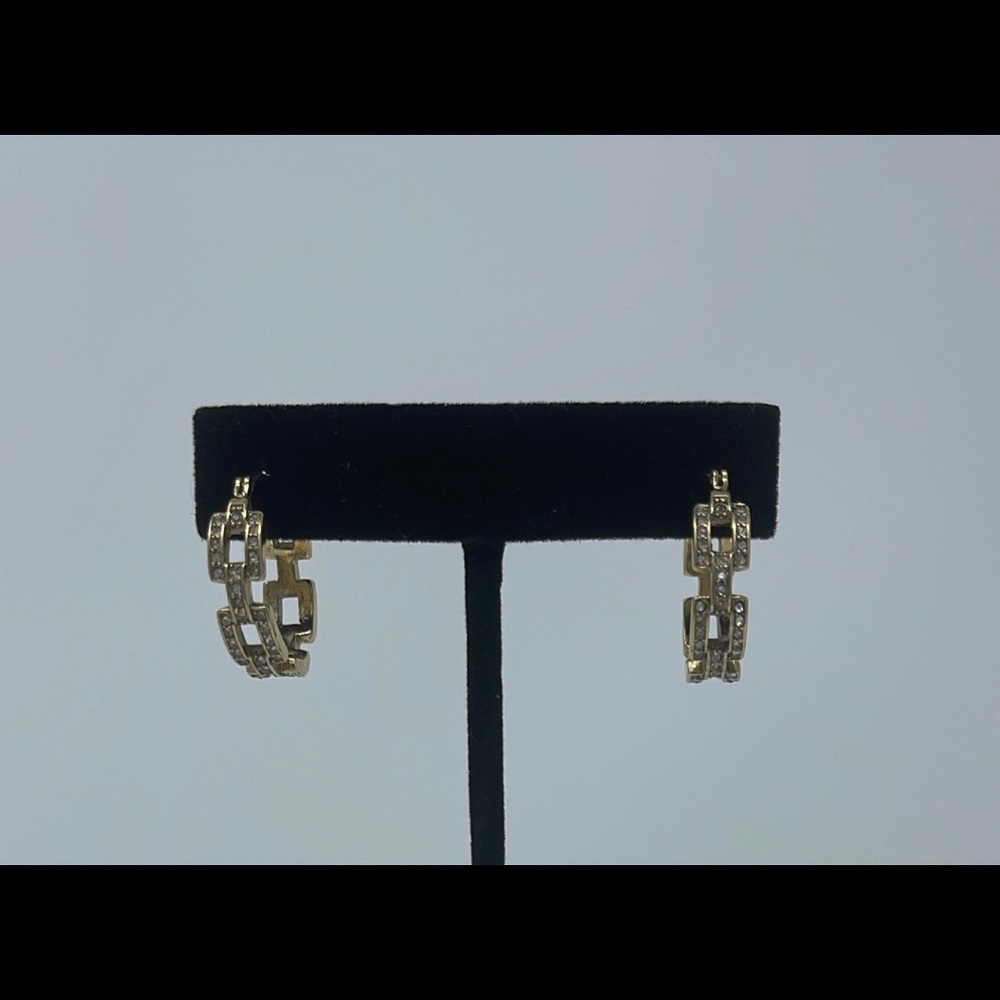Gold tone “Gucci link styled” hoops.
